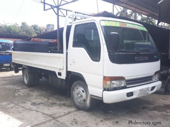 Used Isuzu ELF NPR Wide 14ft Dropside Cargo with Power tailgate lifter ...